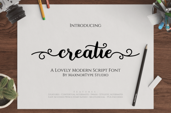 Creatie: A Modern Script Font for Elegant Design